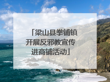梁山县拳铺镇开展反邪教宣传进商铺活动