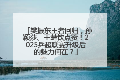 樊振东王者回归，孙颖莎、王楚钦点赞！2025乒超联赛升级后的魅力何在？
