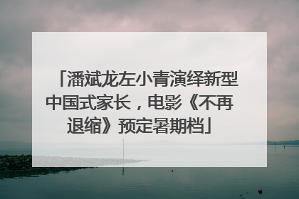 潘斌龙左小青演绎新型中国式家长，电影《不再退缩》预定暑期档