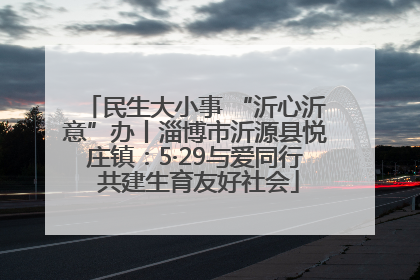 民生大小事 “沂心沂意”办丨淄博市沂源县悦庄镇：5·29与爱同行 共建生育友好社会