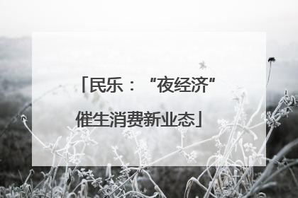 民乐：“夜经济”催生消费新业态