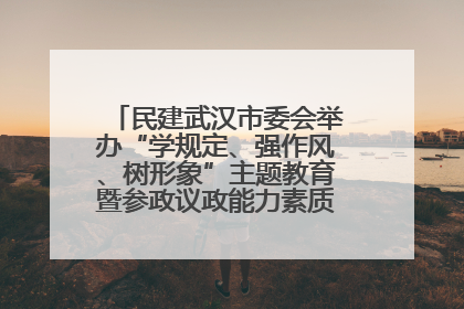 民建武汉市委会举办“学规定、强作风、树形象”主题教育暨参政议政能力素质提升培训班
