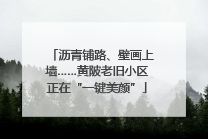 沥青铺路、壁画上墙……黄陂老旧小区正在“一键美颜”
