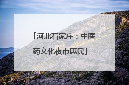 河北石家庄：中医药文化夜市惠民