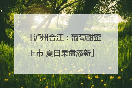 泸州合江：葡萄甜蜜上市 夏日果盘添新