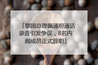 泰国总理佩通坦通话录音引发争议，8名内阁成员正式辞职