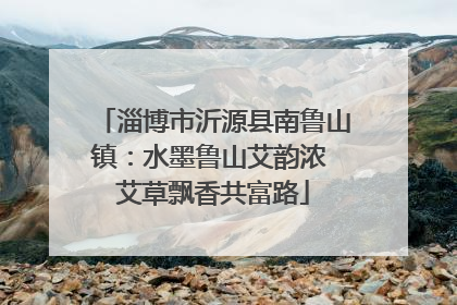 淄博市沂源县南鲁山镇：水墨鲁山艾韵浓 艾草飘香共富路