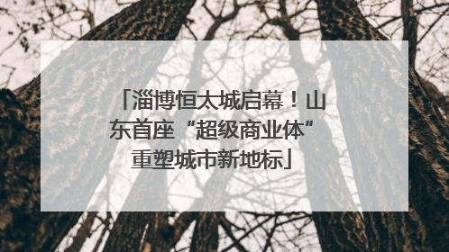 淄博恒太城启幕！山东首座“超级商业体”重塑城市新地标