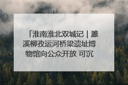 淮南淮北双城记｜濉溪柳孜运河桥梁遗址博物馆向公众开放 可沉浸式触摸历史