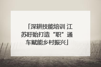 深耕技能培训 江苏盱眙打造“职”通车赋能乡村振兴