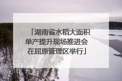 湖南省水稻大面积单产提升现场推进会在屈原管理区举行