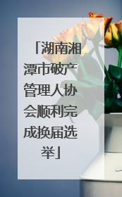 湖南湘潭市破产管理人协会顺利完成换届选举