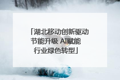 湖北移动创新驱动节能升级 AI赋能行业绿色转型