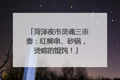 菏泽夜市灵魂三重奏：红柳串、砂锅，烫嘴的馄饨！