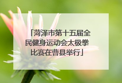 菏泽市第十五届全民健身运动会太极拳比赛在曹县举行