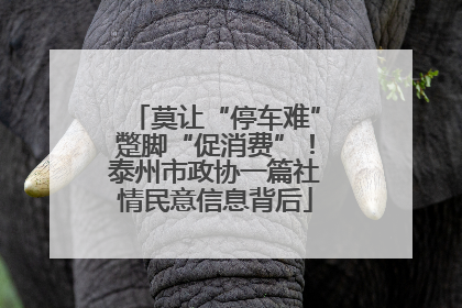 莫让“停车难”蹩脚“促消费”！泰州市政协一篇社情民意信息背后