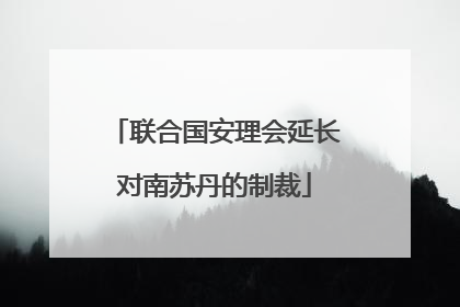 联合国安理会延长对南苏丹的制裁