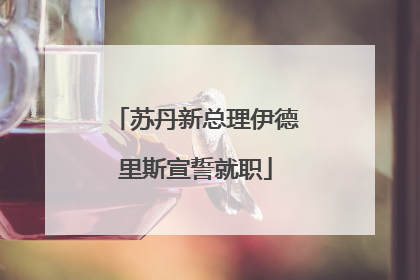苏丹新总理伊德里斯宣誓就职