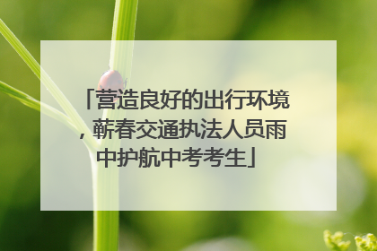 营造良好的出行环境，蕲春交通执法人员雨中护航中考考生