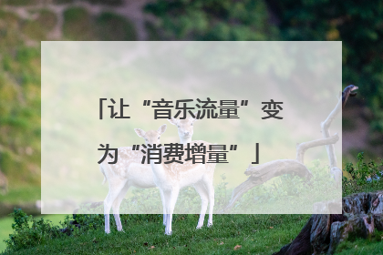 让“音乐流量”变为“消费增量”