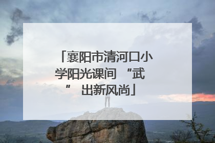 襄阳市清河口小学阳光课间 “武” 出新风尚