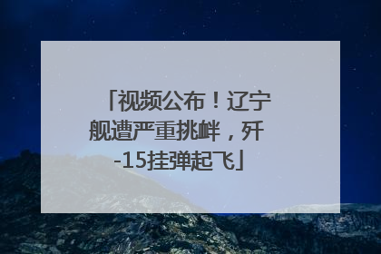 视频公布！辽宁舰遭严重挑衅，歼-15挂弹起飞