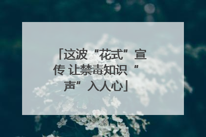这波“花式”宣传 让禁毒知识“声”入人心