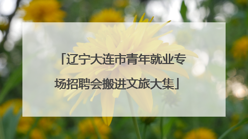 辽宁大连市青年就业专场招聘会搬进文旅大集
