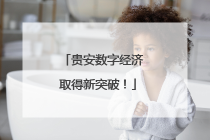 贵安数字经济取得新突破！