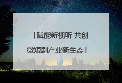 赋能新视听 共创微短剧产业新生态
