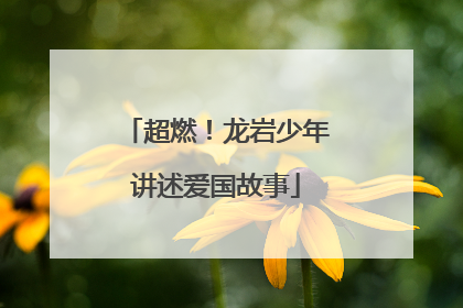 超燃！龙岩少年讲述爱国故事