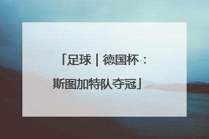 足球｜德国杯：斯图加特队夺冠