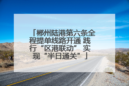 郴州陆港第六条全程提单线路开通 践行“区港联动” 实现“半日通关”