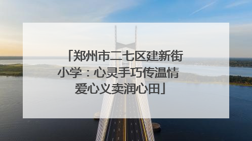 郑州市二七区建新街小学：心灵手巧传温情 爱心义卖润心田
