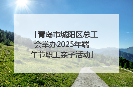 青岛市城阳区总工会举办2025年端午节职工亲子活动