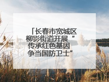 长春市宽城区柳影街道开展“传承红色基因 争当国防卫士”主题教育活动
