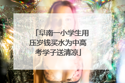 阜南一小学生用压岁钱买水为中高考学子送清凉