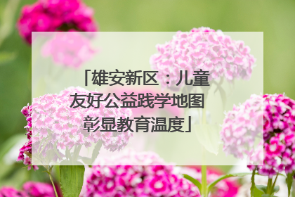 雄安新区：儿童友好公益践学地图彰显教育温度