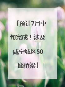预计7月中旬完成！涉及咸宁城区50座桥梁