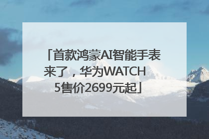 首款鸿蒙AI智能手表来了，华为WATCH 5售价2699元起