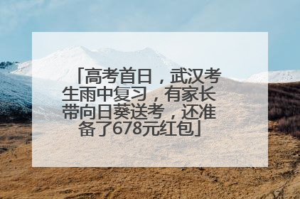 高考首日，武汉考生雨中复习，有家长带向日葵送考，还准备了678元红包