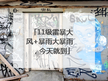 11级雷暴大风+暴雨大暴雨，今天就到