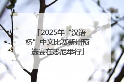 2025年“汉语桥”中文比赛新州预选赛在悉尼举行