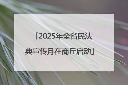 2025年全省民法典宣传月在商丘启动