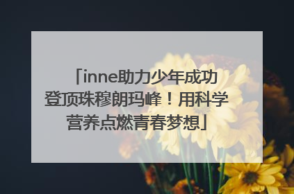 inne助力少年成功登顶珠穆朗玛峰！用科学营养点燃青春梦想